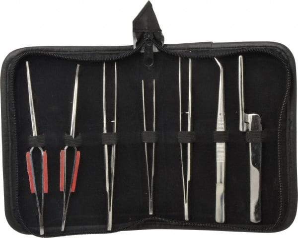 Value Collection - Stainless Steel Tweezer Set - 7 Piece - All Tool & Supply