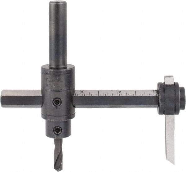 General - 1-3/4 to 7-7/8" Cutting Diam, Circle Cutter Tool - Straight Shank, 1/2" Shank Diam - All Tool & Supply