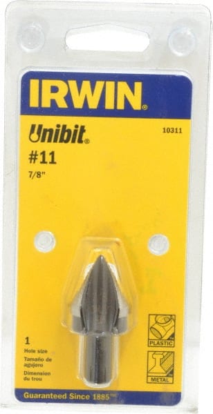 Irwin - 1 Hole Size, 7/8" Hole Diam High Speed Steel Standard Point Step Drill Bit - All Tool & Supply