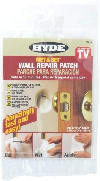 Hyde Tools - Drywall/Plaster Repair - White, 5" x 15" (75 Sq In ) Coverage - All Tool & Supply