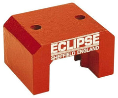 Eclipse - 2 Hole, 0.374" Hole Diam, 3-1/4" Overall Width, 3-1/8" Deep, 2-1/8" High, 101 Lb Average Pull Force, Alnico Power Magnets - 20.65mm Pole Width, 550°C Max Operating Temp, Grade 5 Alnico - All Tool & Supply