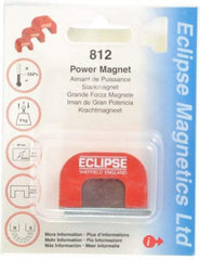 Eclipse - 1 Hole, 0.1969" Hole Diam, 63/64" Overall Width, 1-37/64" Deep, 63/64" High, 20 Lb Average Pull Force, Alnico Power Magnets - 10mm Pole Width, 550°C Max Operating Temp, Grade 5 Alnico - All Tool & Supply