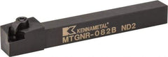 Kennametal - MTGN, Right Hand Cut, 0° Lead Angle, 1/2" Shank Height x 1/2" Shank Width, Negative Rake Indexable Turning Toolholder - 4-1/2" OAL, TN..22. Insert Compatibility, Series Kenloc - All Tool & Supply