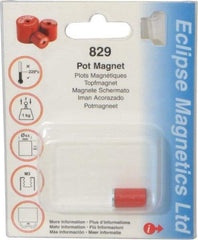 Eclipse - 3/8" Diam, M3 Thread, 1 Lb Average Pull Force, Mild Steel, Alnico Pot Magnets - 220°C Max Operating Temp, 9/16" High, Grade 5 Alnico - All Tool & Supply