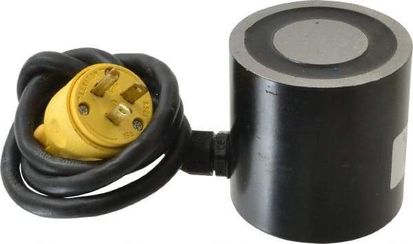 Mag-Mate - 3" Diam, 25 Watts, 370 Lb Max Magnetic Pull Electromagnet - 5/16-18 Thread, 120 AC Output Voltage - All Tool & Supply