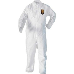 KleenGuard - Size XL SMS General Purpose Coveralls - White, Zipper Closure, Elastic Cuffs, Elastic Ankles, Serged Seams - All Tool & Supply