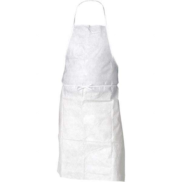 KleenGuard - 28" Wide x 40" Long Bib Apron - SMMMS, White, Resists Dry Particles - All Tool & Supply