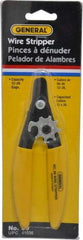 General - 26 to 12 AWG Capacity Precision Wire Stripper - 5-1/2" OAL, Plastic Coated Handle - All Tool & Supply