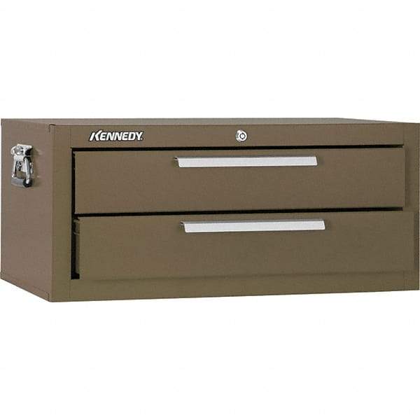 Kennedy - 2 Drawer Brown Drawer Chest Base - 26-5/8" Wide x 11-3/4" High x 12-1/2" Deep, Use with Models 263, 266, 360 Chests & 27", 29", 34" Roller Cabs - All Tool & Supply