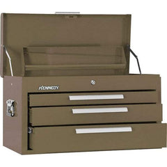 Kennedy - 3 Drawer Tool Chest - 26-1/8" Wide x 12-1/8" Deep x 14-3/4" High, Steel, Brown - All Tool & Supply