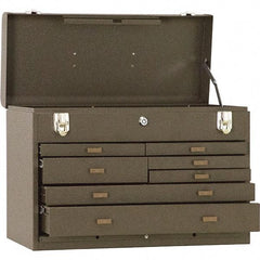 Kennedy - 7 Drawer Tool Chest - 20-1/8" Wide x 8-1/2" Deep x 13-5/8" High, Steel, Brown - All Tool & Supply