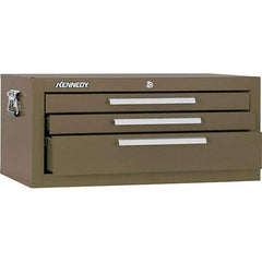 Kennedy - 3 Drawer Brown Drawer Chest Base - 26-5/8" Wide x 11-3/4" High x 12-1/2" Deep, Use with Models 263, 266, 360 Chests & 27", 29", 34" Roller Cabs - All Tool & Supply