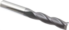 Atrax - 1/2", 2" LOC, 1/2" Shank Diam, 4" OAL, 3 Flute, Solid Carbide Square End Mill - Single End, AlTiN Finish, Spiral Flute, 30° Helix, Centercutting, Right Hand Cut - All Tool & Supply