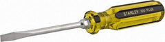 Stanley - Standard Slotted Screwdriver - Round Shank, Acetate Handle - All Tool & Supply