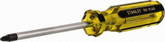 Stanley - #2, 8-1/4" OAL, Standard Phillips Screwdriver - 4" Blade Length, Round Shank, Acetate Handle - All Tool & Supply