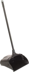 Rubbermaid - 11-1/4" Wide x 5" High Upright Dustpan - Plastic Body, 12-51/64" Handle, Black, with Wheels - All Tool & Supply