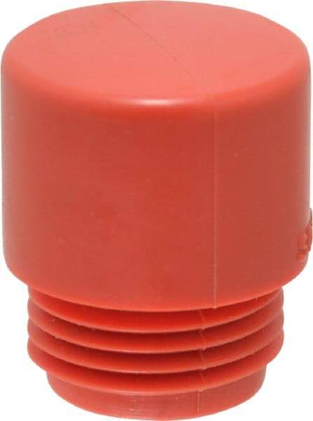 Made in USA - 7/8" Face Diam, Grade Medium, Red Hammer Tip/Face - Vinyl - All Tool & Supply