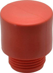 Made in USA - 1-1/2" Face Diam, Grade Medium, Red Hammer Tip/Face - Vinyl - All Tool & Supply