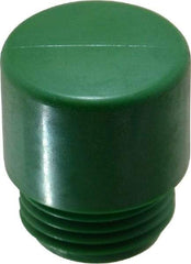 Made in USA - 7/8" Face Diam, Grade Hard, Green Hammer Tip/Face - Vinyl - All Tool & Supply