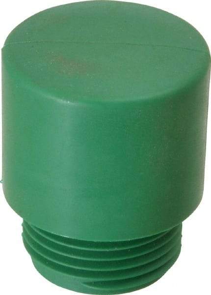 Made in USA - 1-1/4" Face Diam, Grade Hard, Green Hammer Tip/Face - Vinyl - All Tool & Supply