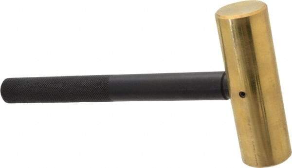 Value Collection - 4 Lb Nonsparking Brass Hammer - 11-3/8" OAL, 1-3/4" Face Diam, Aluminum Handle - All Tool & Supply