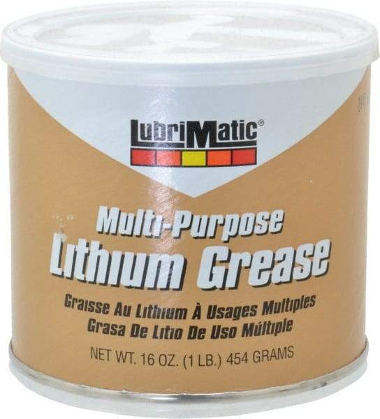 LubriMatic - 16 oz Can Lithium General Purpose Grease - Black, 275°F Max Temp, NLGIG 2, - All Tool & Supply