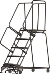 Ballymore - 83" 5 Step Ladder - 450 Lb Capacity, 50" Platform Height, 30" Base Width x 49" Depth, Expanded Metal Tread - All Tool & Supply