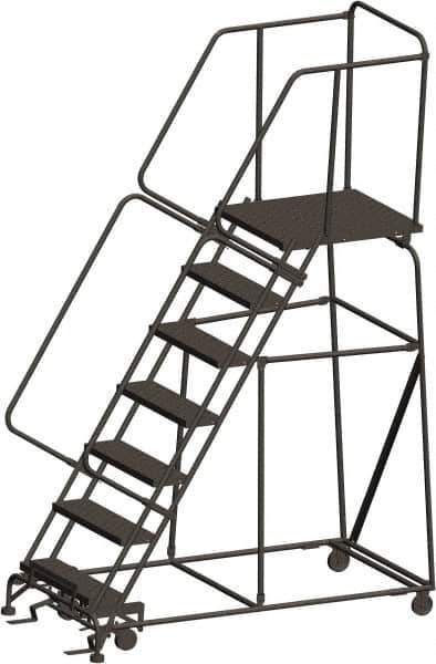 Ballymore - 103" 7 Step Ladder - 450 Lb Capacity, 70" Platform Height, 24" Base Width x 69" Depth, Heavy-Duty Serrated Grating - All Tool & Supply