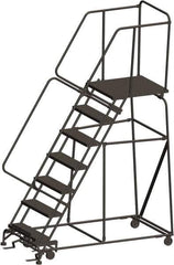 Ballymore - 103" 7 Step Ladder - 450 Lb Capacity, 70" Platform Height, 30" Base Width x 69" Depth, Heavy-Duty Serrated Grating - All Tool & Supply