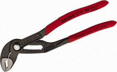 Knipex - 7-1/4" OAL, 1-1/2" Max Capacity, 18 Position Water Pump Tongue & Groove Pliers - Standard V-Jaws, Standard Head, Nonslip Plastic Handles - All Tool & Supply