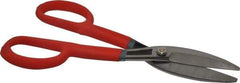 Wiss - 4" Length of Cut, Straight Pattern Tinner's Snip - 14-1/2" OAL, Cushion Grip Handle, 18 AWG Steel Capacity - All Tool & Supply