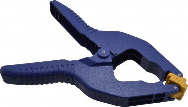 Irwin - 3" Jaw Opening Capacity, 3" Throat Depth, Spring Clamp - Resin Body, Resin Handle, Resin Tip - All Tool & Supply