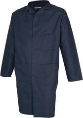 PRO-SAFE - Size XL Navy Blue Lab Coat - Polyester and Cotton, Snap Front, Open Wrists, (2 Pass Through Pockets and Front Chest and Hip Pocket) - All Tool & Supply