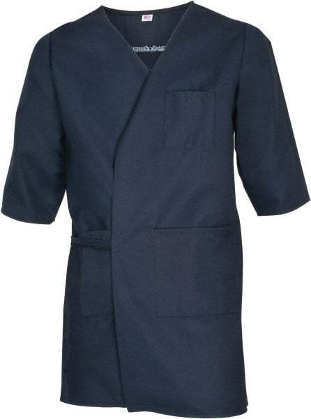 PRO-SAFE - Size XL Navy Blue Smock with 5 Pockets - Polyester and Cotton, Buttonless and Ties In Back - All Tool & Supply