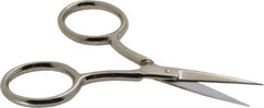 Wiss - 1-3/8" LOC, 4-1/8" OAL Standard Scissors - Chrome Plated Straight Handle, For Sewing - All Tool & Supply