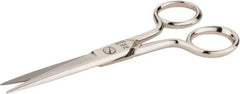 Wiss - 2" LOC, 5-1/8" OAL Standard Scissors - Chrome Plated Straight Handle, For Sewing - All Tool & Supply