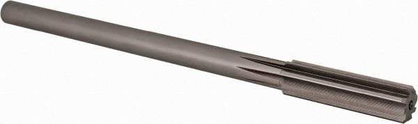 Alvord Polk - 35/64" High Speed Steel 8 Flute Chucking Reamer - Straight Flute, 0.4355" Straight Shank, 2" Flute Length, 8" OAL - All Tool & Supply