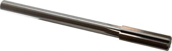 Alvord Polk - 51/64" High Speed Steel 8 Flute Chucking Reamer - Straight Flute, 5/8" Straight Shank, 2-1/2" Flute Length, 9-1/2" OAL - All Tool & Supply