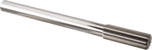 Alvord Polk - 57/64" High Speed Steel 10 Flute Chucking Reamer - Straight Flute, 3/4" Straight Shank, 2-5/8" Flute Length, 10" OAL - All Tool & Supply