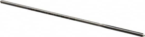 Chucking Reamer: 0.0785″ Dia, 3″ OAL, 3/4″ Flute Length, Straight Shank, High Speed Steel 4 Flute, RH