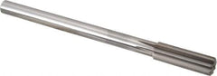 Alvord Polk - 17.5mm High Speed Steel 8 Flute Chucking Reamer - Straight Flute, 9/16" Straight Shank, 2-1/4" Flute Length, 9" OAL - All Tool & Supply