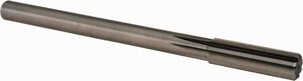 Alvord Polk - 18.5mm High Speed Steel 8 Flute Chucking Reamer - Straight Flute, 5/8" Straight Shank, 2-1/2" Flute Length, 9-1/2" OAL - All Tool & Supply