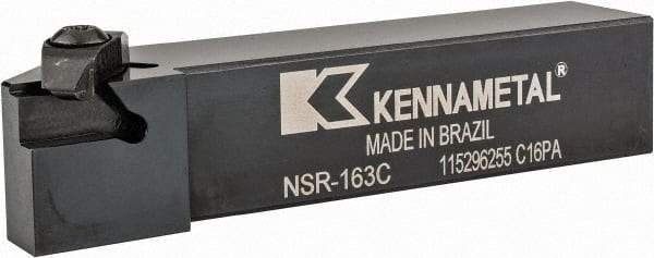 Kennametal - External Thread, Right Hand Cut, 25.4mm Shank Width x 25.4mm Shank Height Indexable Threading Toolholder - 127mm OAL, N.3R Insert Compatibility, NS Toolholder, Series Top Notch - All Tool & Supply