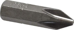 Apex - #2, Hex Drive Phillips Screwdriver Bit - 5/16" Drive, 1-1/4" OAL - All Tool & Supply