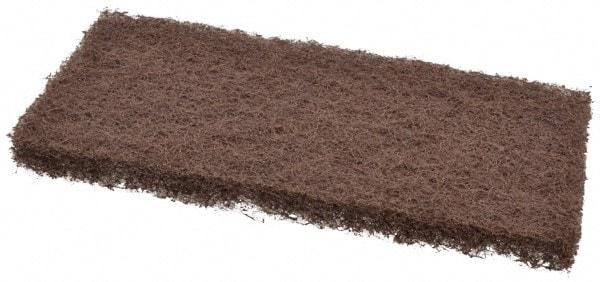 3M - 10" Long x 4-5/8" x 1" Thick Wide Scouring Pad - Heavy-Duty, Brown - All Tool & Supply