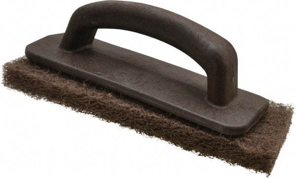 3M - 10" Long x 4.63" Wide x 1/2" Thick Hand Block with Cleansing Pad - Medium-Duty, Brown - All Tool & Supply