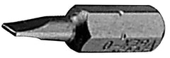 Apex - 0.216" x 0.036" Blade, 1/4" Drive Slotted Screwdriver Bit - 1-1/2" OAL, Insert Bit - All Tool & Supply