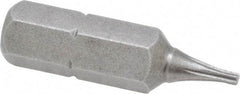 Apex - 1/4" Drive T5 Torx Screwdriver Bit - 1" OAL - All Tool & Supply