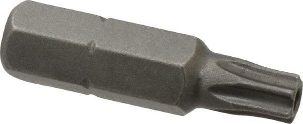 Apex - 1/4" Drive T25 Torx Screwdriver Bit - 1" OAL, Tamper Resistant Bit - All Tool & Supply