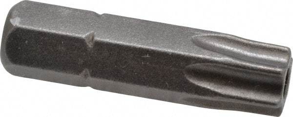 Apex - 1/4" Drive T40 Torx Screwdriver Bit - 1" OAL, Tamper Resistant Bit - All Tool & Supply